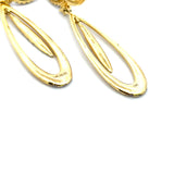 0.68 Carat Round Brilliant G VS2 Diamond 14 Karat Yellow Gold Dangling Earrings