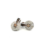 0.50 Carat Round Brilliant Diamond 14 Karat White Gold Dangling Earrings