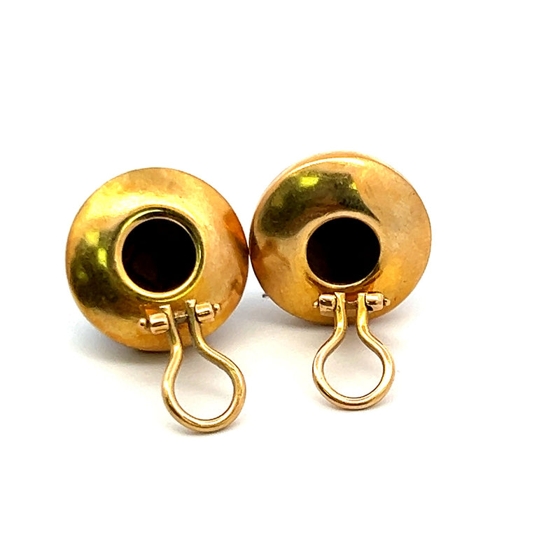 Vintage 12.00 Grams 18 Karat Yellow Gold Clip On Earrings