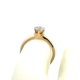 0.80 Carat Circular Brilliant Cut Diamond 14 Karat Yellow Gold Engagement Ring