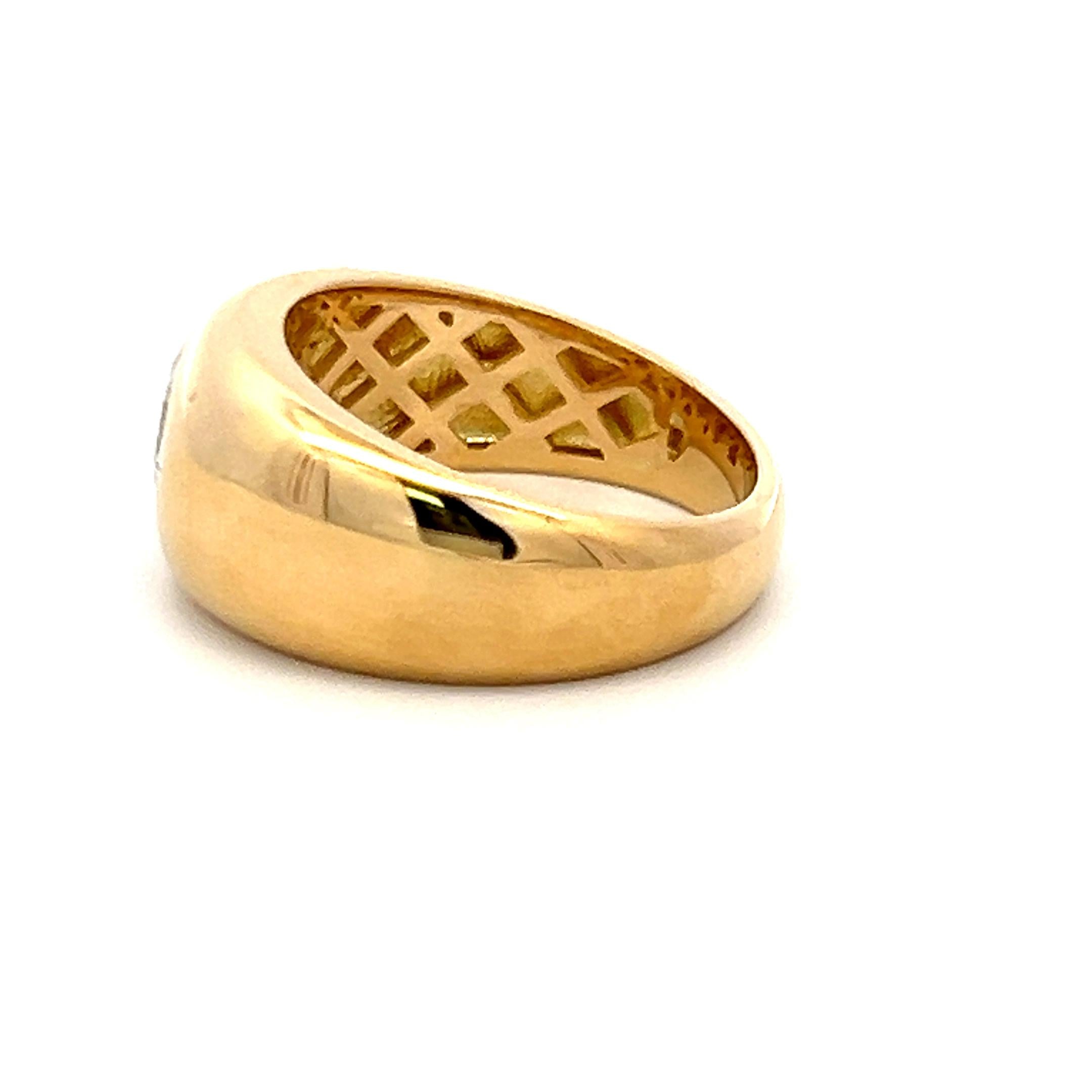 18K Yellow Gold Triangular Diamond Modern Engagement Ring (0.54ct)