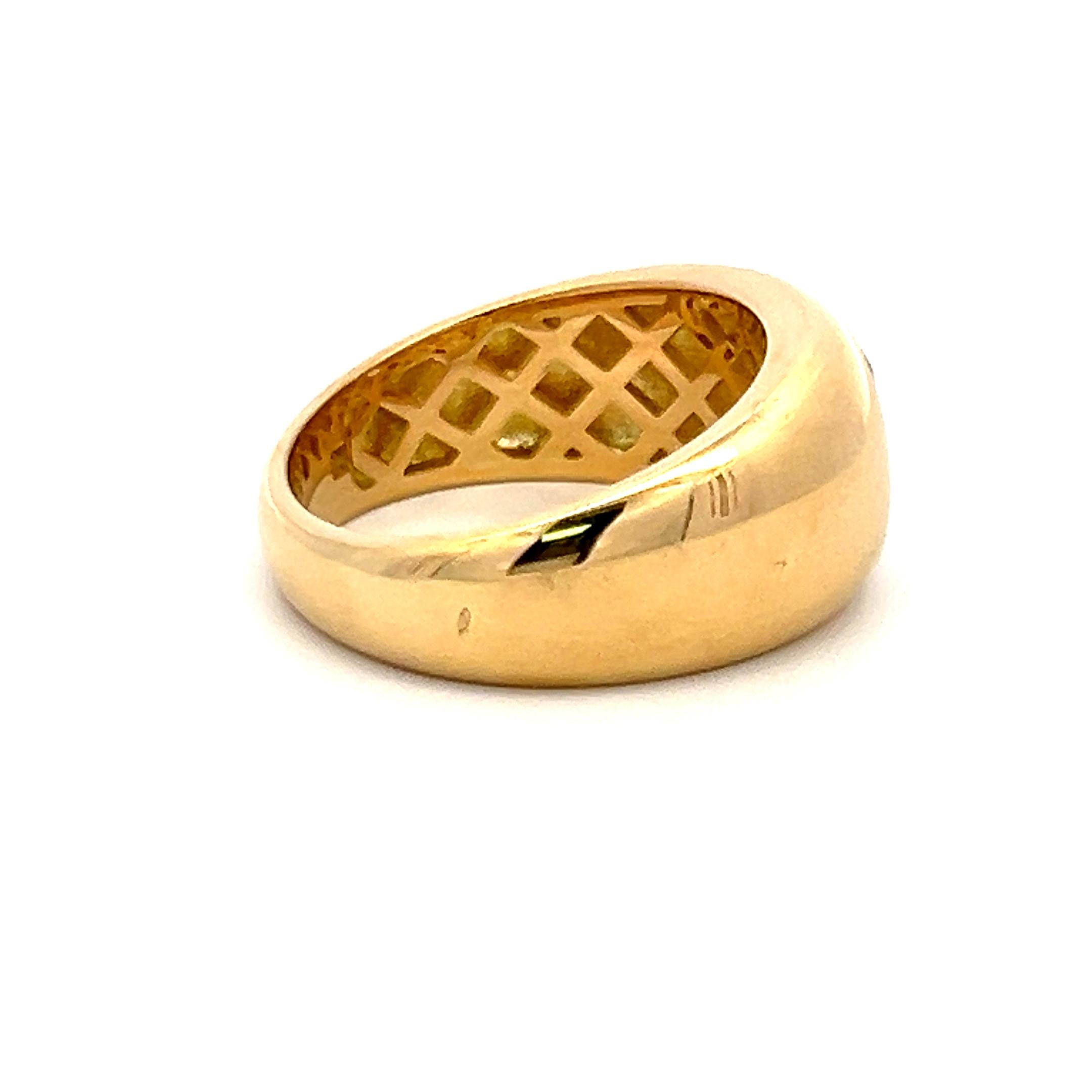 18K Yellow Gold Triangular Diamond Modern Engagement Ring (0.54ct)