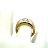 0.49 Carat Pear Shape Diamond 18 Karat Yellow Gold Engagement Ring