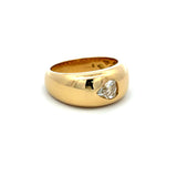 0.49 Carat Pear Shape Diamond 18 Karat Yellow Gold Engagement Ring