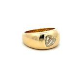 0.96 Carat Rose Cut Diamond 18 Karat Yellow Gold Engagement Ring