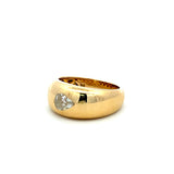 0.38 Carat Rose Cut Diamond 18 Karat Yellow Gold Engagement Ring