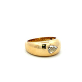 0.38 Carat Rose Cut Diamond 18 Karat Yellow Gold Engagement Ring