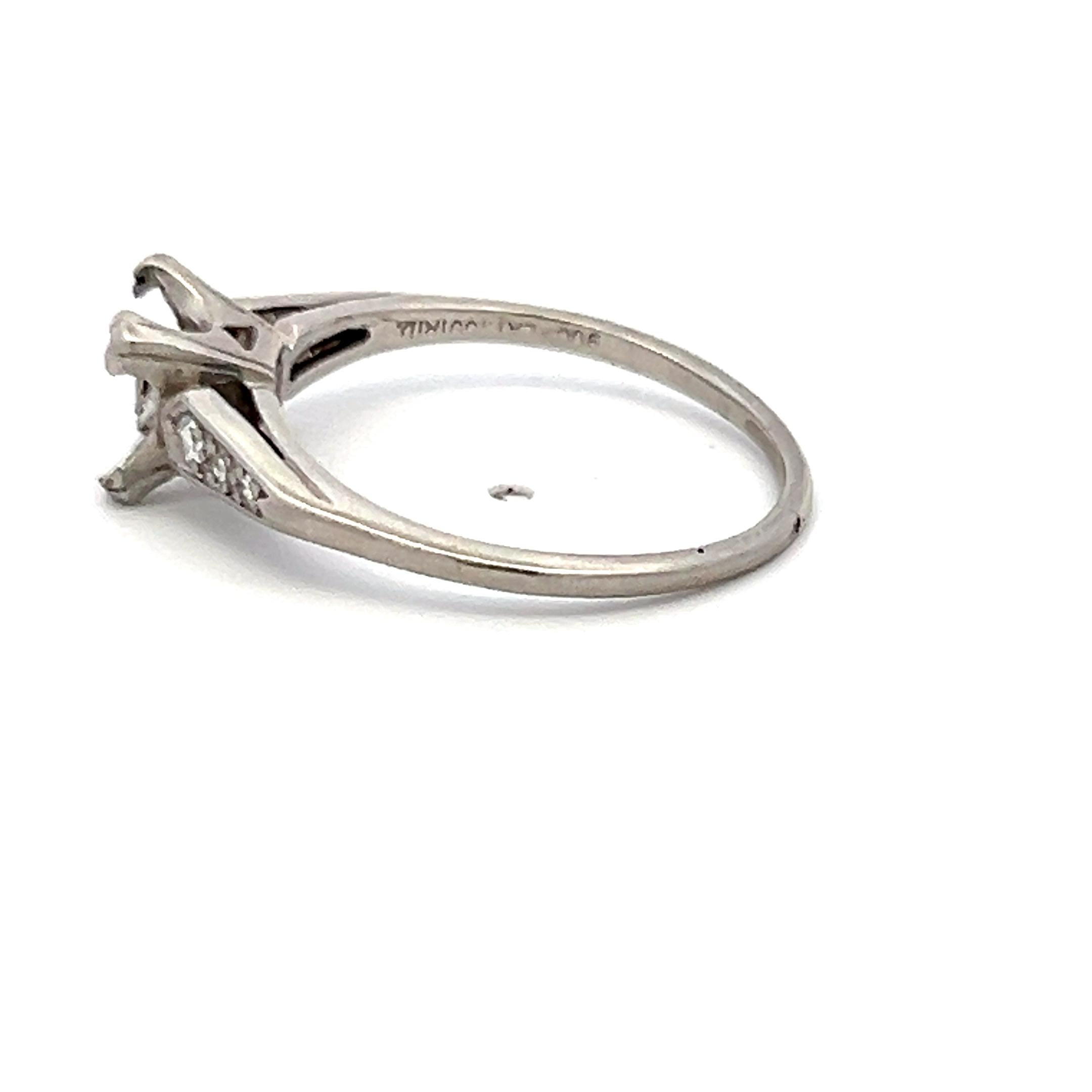 Platinum Engagement Ring 1.21ct Circular & Old European Diamond Size 7 L VS2 GIA