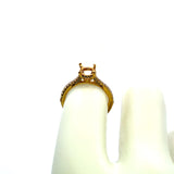 Tacori 0.16 Carat Round Brilliant G VS1 Diamond 18 Karat Yellow Gold Semi Mount Ring