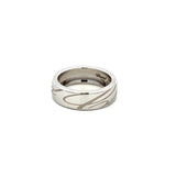 Chopard Vintage 8.50 Grams 18 Karat White Gold Engraved Band Ring