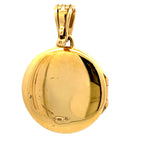 Movado 0.02 Carat Round Brilliant Diamond 18 Karat Yellow Gold Pendant