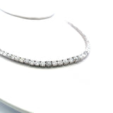 34.62 Carat Round Brilliant G VS1 Diamond 18 Karat White Gold Riviera Necklace