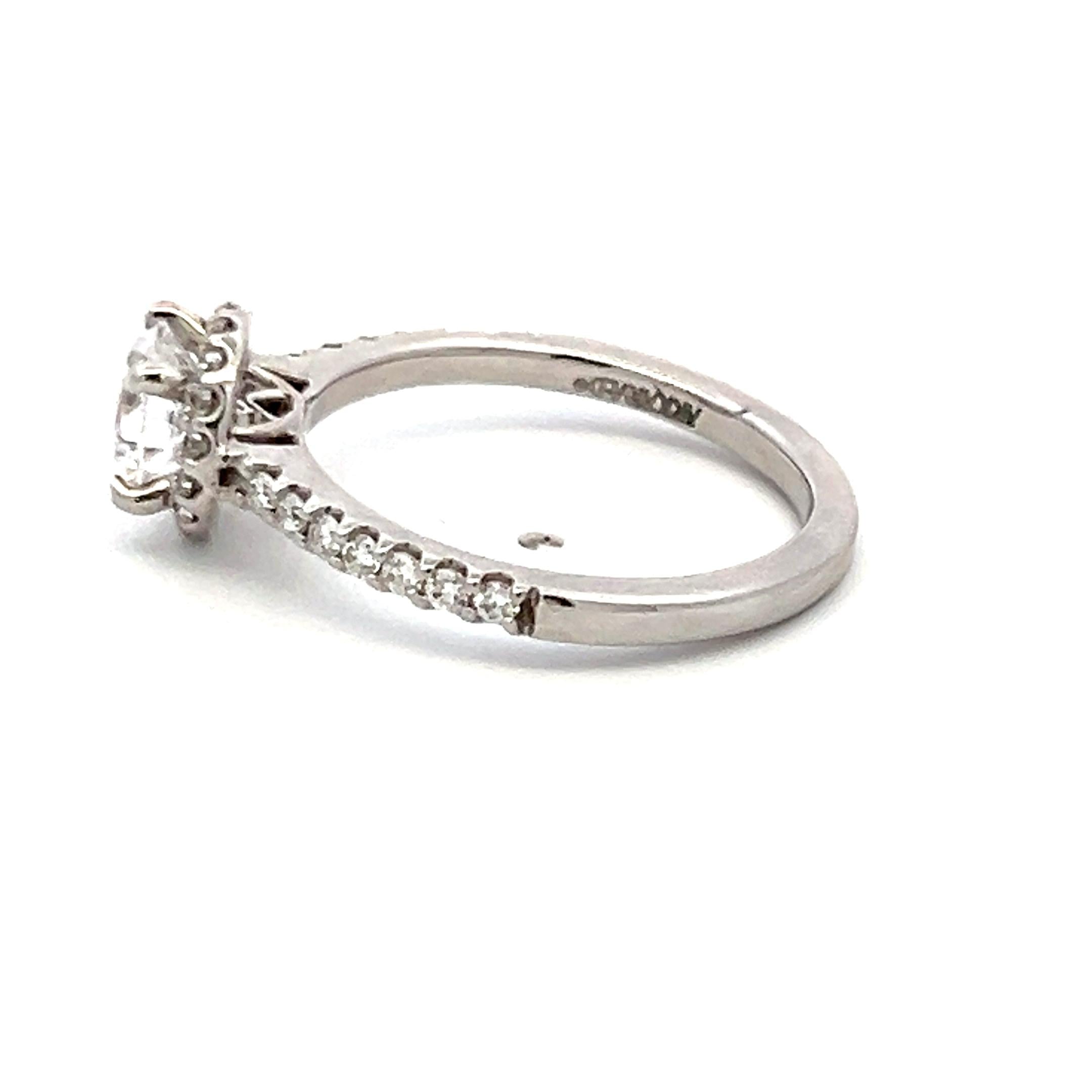 14K WG Engagement Ring 0.75ct Lab-Grown Center Diamond & 0.31ct Natural Diamonds