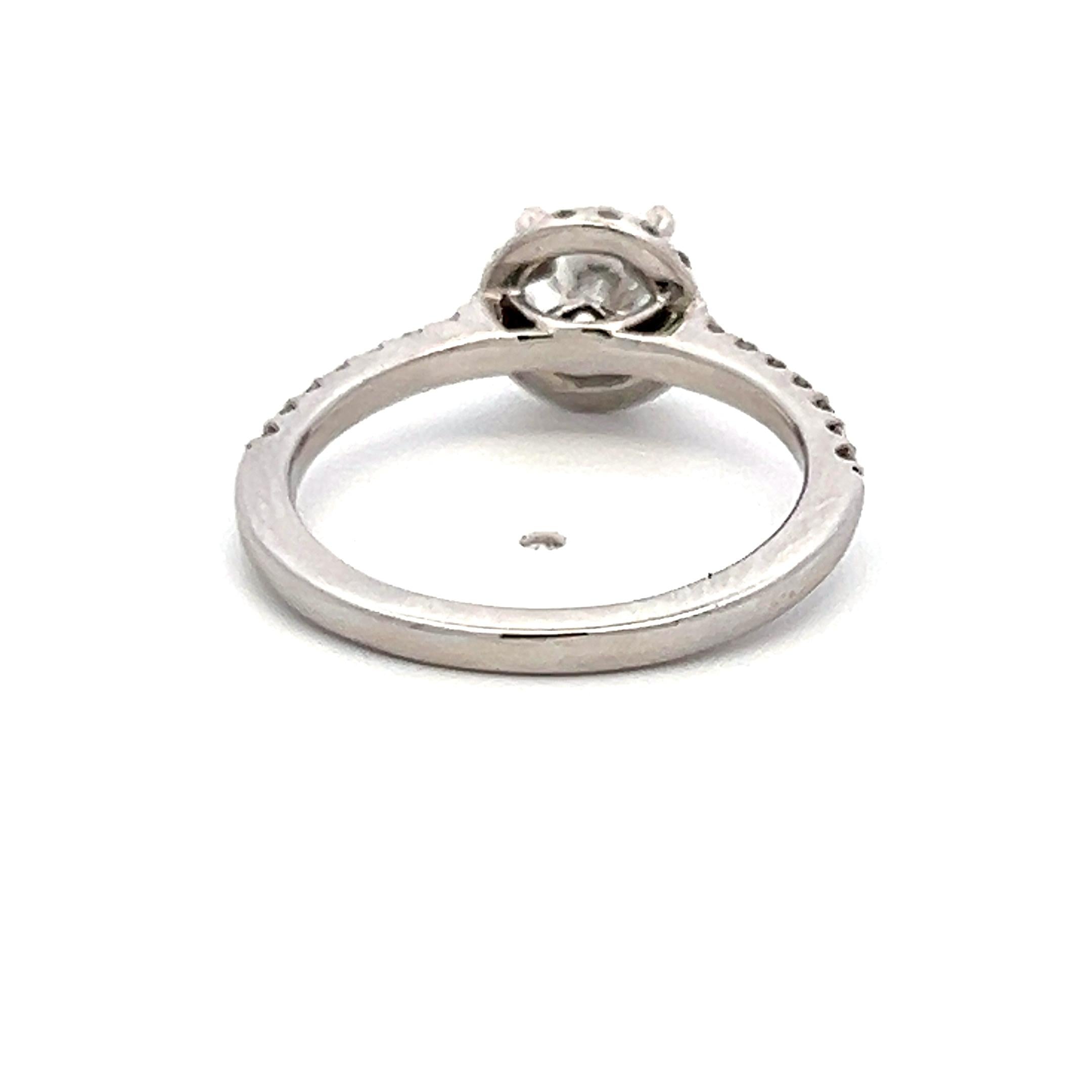14K WG Engagement Ring 0.75ct Lab-Grown Center Diamond & 0.31ct Natural Diamonds