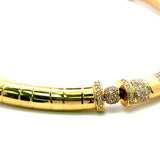 5.00 Carat Round Brilliant G VS1 Diamond 18 Karat Yellow Gold Choker Necklace