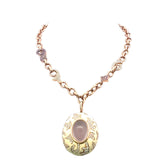 9.45 Carat Round Brilliant H SI1 Diamond 18 Karat Rose Gold Pendant Necklace