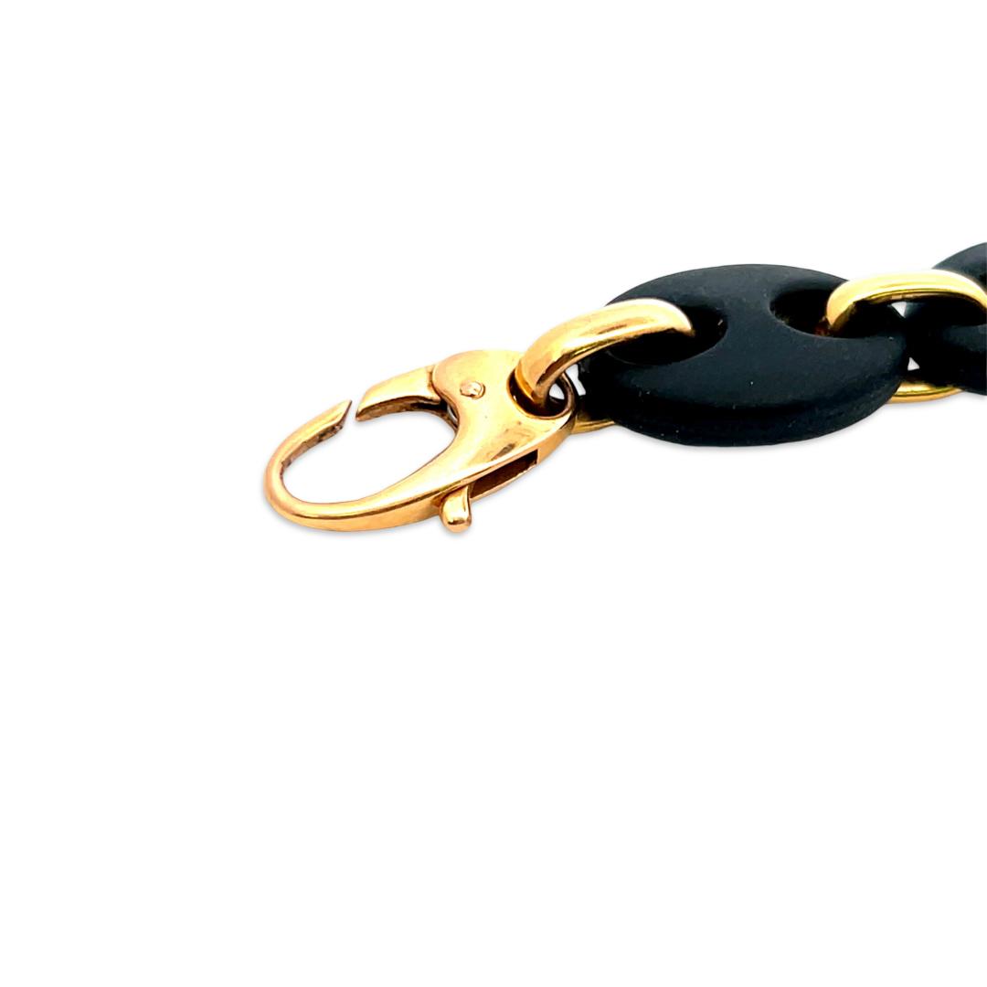 Vintage 18K Rose Gold Link Bracelet with 0.26 Carat Round H VS1 Diamonds