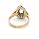 1.32 Carat Tapered Baguette Shape Diamond 14K Two Tone Gold Semi Mount Ring