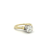 0.84 Carat Circular Brilliant Cut J-SI1 Diamond 14K Gold Engagement Ring