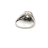 0.92 Carat Old European H-I1 Cut Diamond Platinum Engagement Ring