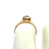 0.68 Carat Old European Cut M-VS1 Diamond 18K Yellow Gold Engagement Ring