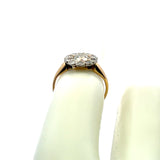 1.08 Carat Old European Cut J VS2 Diamond 18 Karat Yellow Gold Edwardian Ring