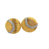 1.00 Carat Round Brilliant G VS1 Diamond 18 Karat Two Tone Gold Clip On Earrings