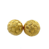 David Webb Vintage 50.00 Grams 18 Karat Yellow Gold Clip On Earrings