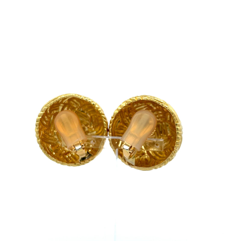 David Webb Vintage 50.00 Grams 18 Karat Yellow Gold Clip On Earrings