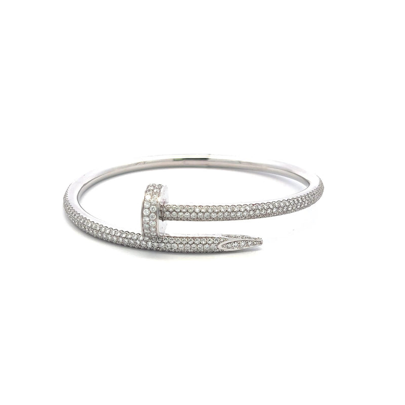 Cartier 2.26 Carat Diamond 18 Karat White Gold Juste Un Clou Bracelet