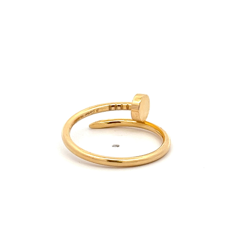 Cartier Vintage 3.70 Grams Size 55 18 Karat Yellow Gold Juste Un Clou Ring