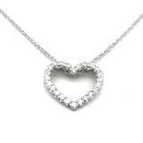 0.50 Carat Round Brilliant G VS1 Diamond 14 Karat White Gold Pendant Necklace