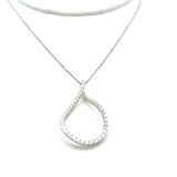 0.50 Carat Round Brilliant G VS1 Diamond 14 Karat White Gold Pendant Necklace