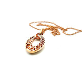 0.48 Carat Round Brilliant G VS1 Diamond 18 Karat Rose Gold Pendant Necklace