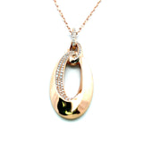 0.48 Carat Round Brilliant G VS1 Diamond 18 Karat Rose Gold Pendant Necklace