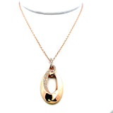 0.48 Carat Round Brilliant G VS1 Diamond 18 Karat Rose Gold Pendant Necklace