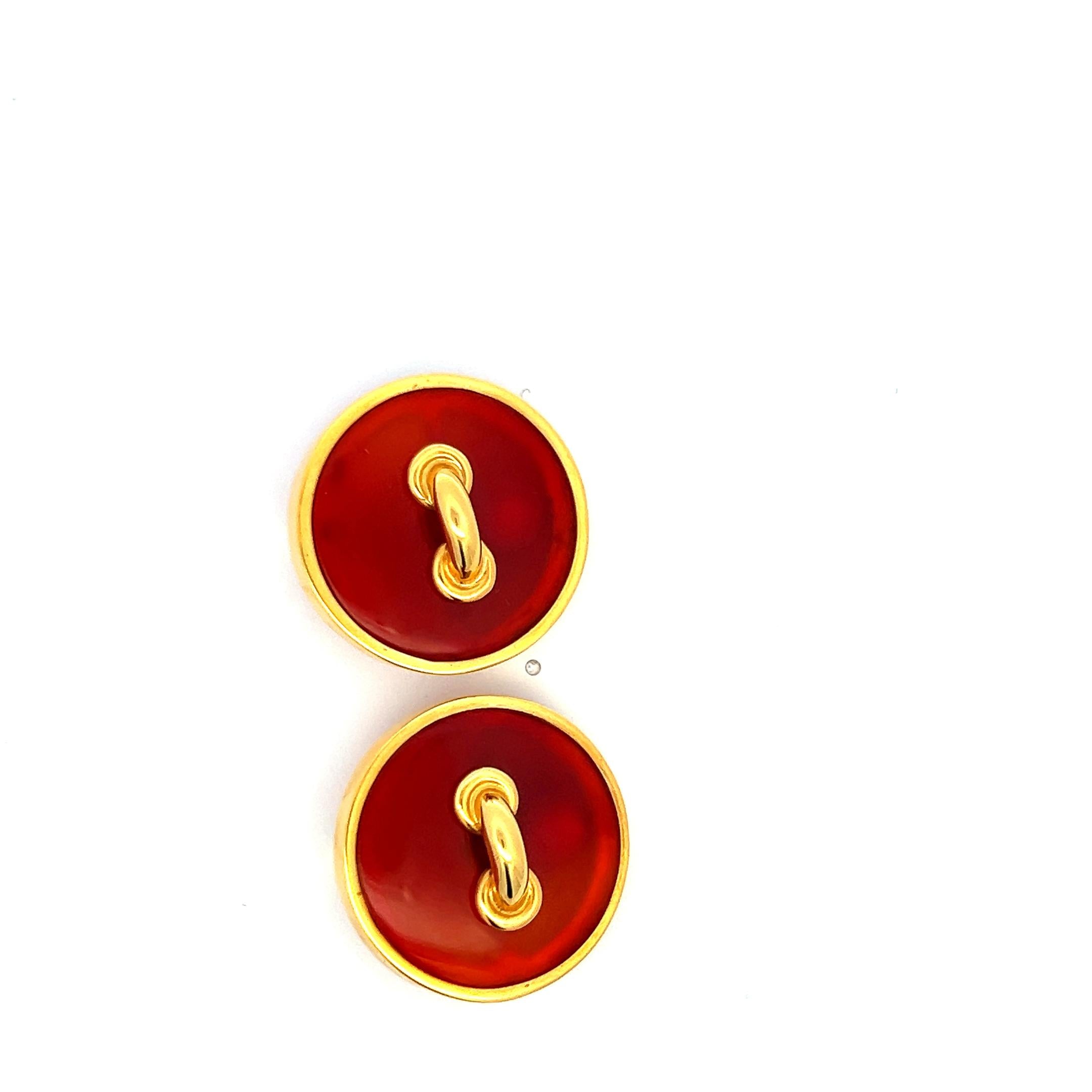 Aldo Cipullo Vintage 18K Yellow Gold Clip-On Earrings 35.5 Grams