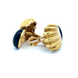 David Webb Black Onyx 18 Karat Yellow Gold Clip On Earrings