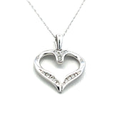 0.10 Carat Round Brilliant Diamond 14 Karat White Gold Pendant Necklace