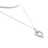 0.10 Carat Round Brilliant Diamond 14 Karat White Gold Pendant Necklace