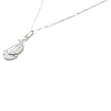 0.10 Carat Round Brilliant G VS1 Diamond 14 Karat White Gold Pendant Necklace