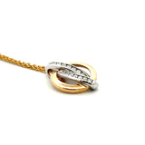 0.25 Carat Round Brilliant G VS1 Diamond 14 Karat Two Tone Gold Pendant Necklace