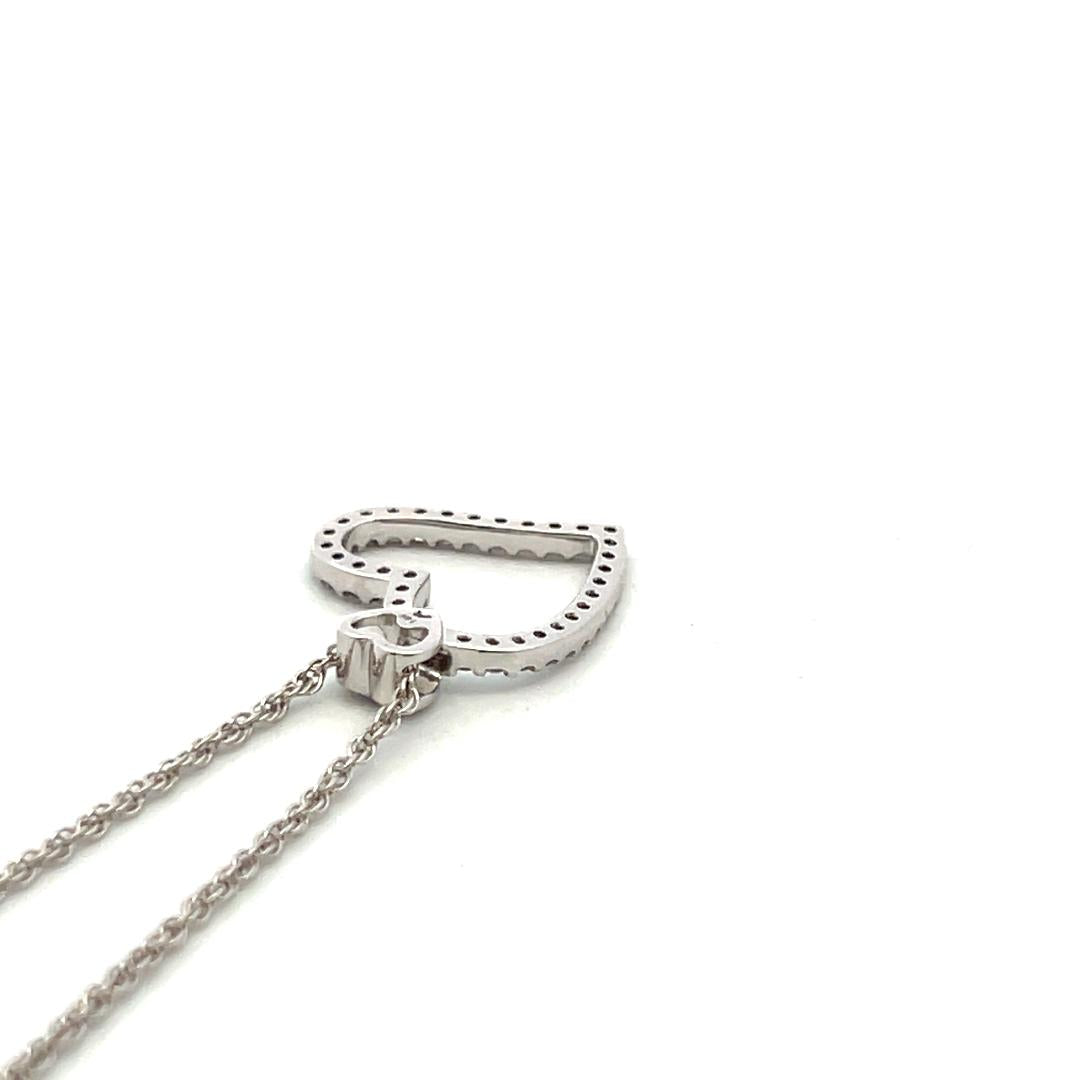 0.29 Carat Round Brilliant G VS2 Diamond 14 Karat White Gold Pendant Necklace