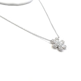 0.91 Carat Mixed Shape G VS Diamond 14 Karat White Gold Pendant Necklace