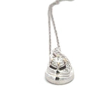 0.62 Carat Round Brilliant G VS2 Diamond 14 Karat White Gold Pendant Necklace