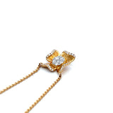 0.23 Carat Round Brilliant G VS2 Diamond 18 Karat Yellow Gold Pendant Necklace