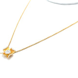 0.23 Carat Round Brilliant G VS2 Diamond 18 Karat Yellow Gold Pendant Necklace