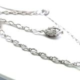 4.00 Carat Round Brilliant H VS1 Diamond 18 Karat White Gold Link Necklace