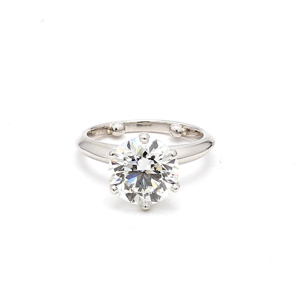 Tiffany & Co 3.72 Carat Round Brilliant I VVS2 Diamond Platinum Engagement Ring