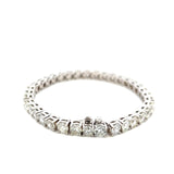 18.70 Carat Round Brilliant G Diamond 18 Karat White Gold Tennis Bracelet